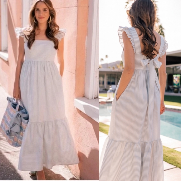 Gal Meets Glam Dresses & Skirts - ⭐FINAL PRICE⭐Gal Meets Glam Jasmine Striped Mint Maxi Dress